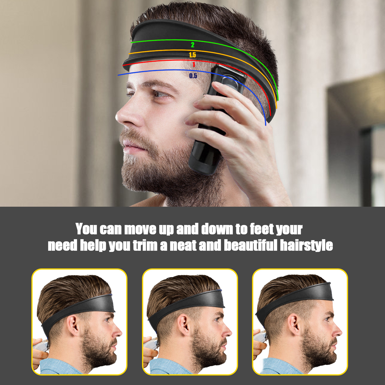 Men Accessories Guide - DIY Men Hair Trimming Ruler Neckline