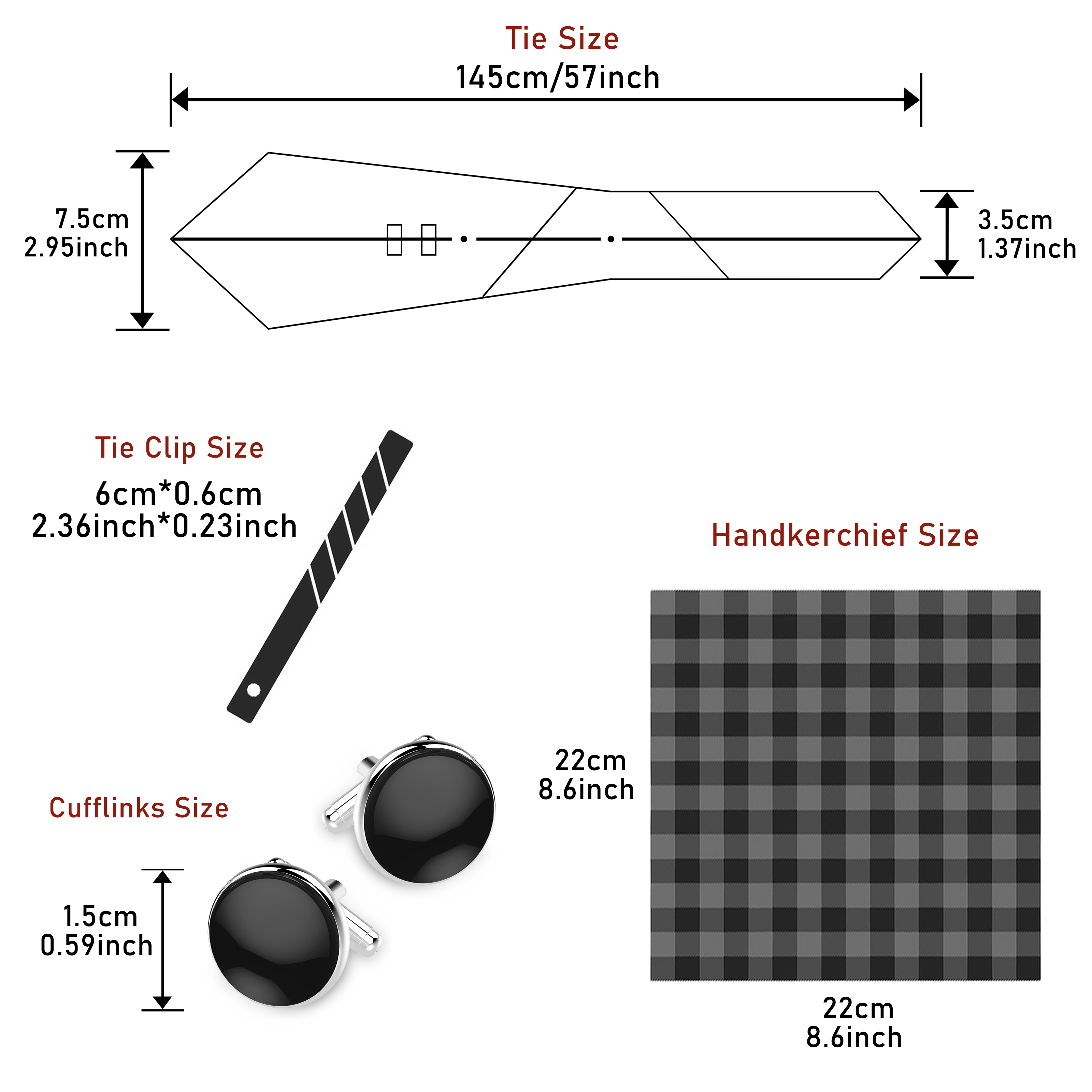 Hot Sale Brand Tie Handkerchie - đánh giá và giá Men'S Accessories Gift Set Branded