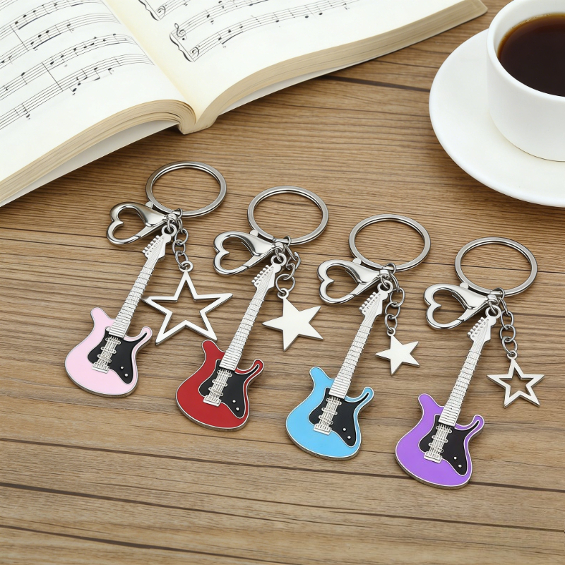 Guitar Love Heart Key Chain fo - đánh giá và giá Men Accessories All