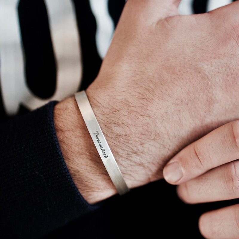 4MM To 8MM Free Engraving Cuff - đánh giá và giá Men Accessories All