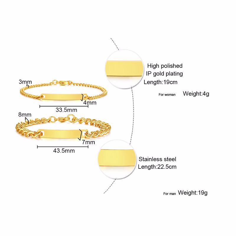 Plate Id Tag Bar Bracelet Cuba - đánh giá và giá Men Accessories All