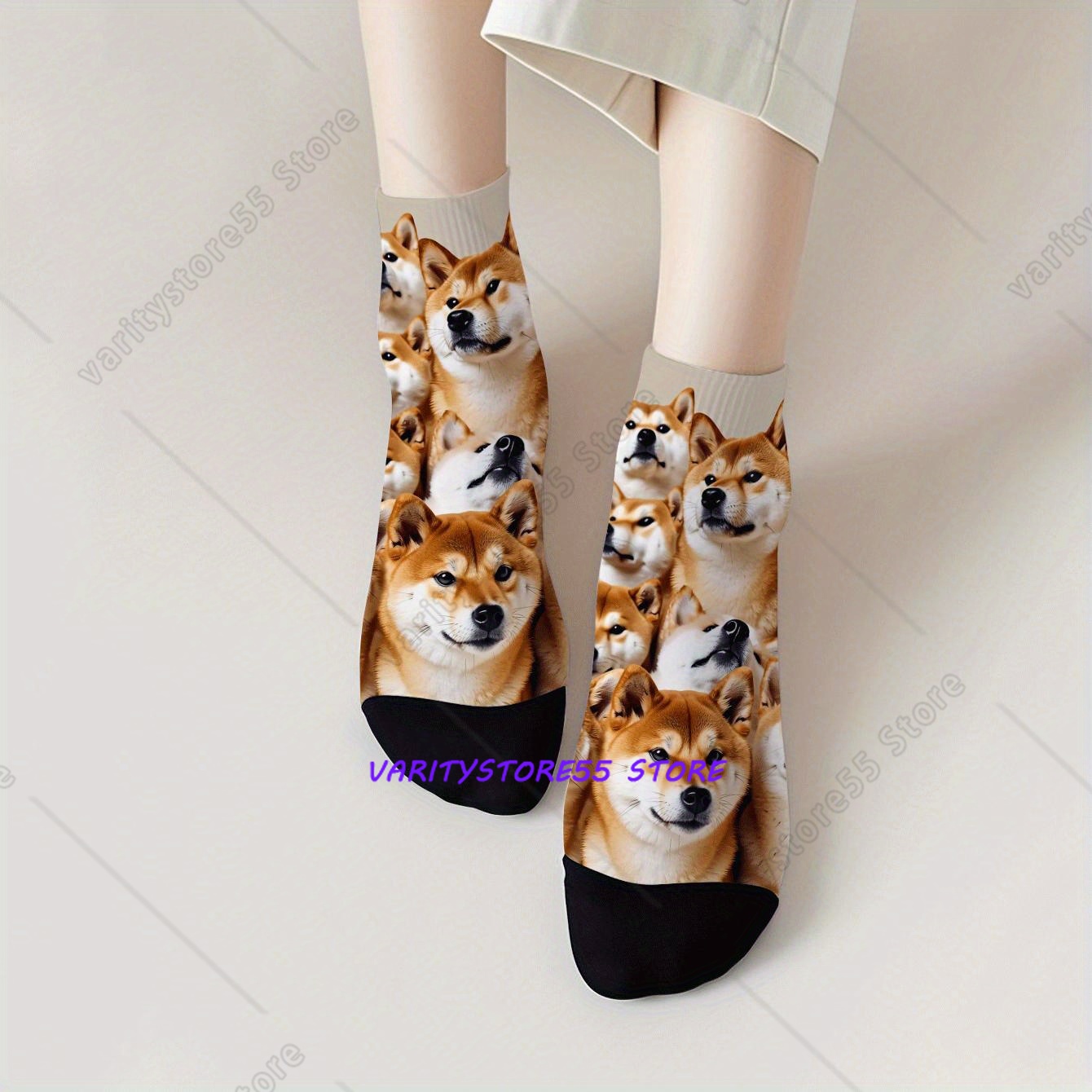 Cute Shiba Inu Print Ankle Soc - đánh giá và giá Men Accessories All