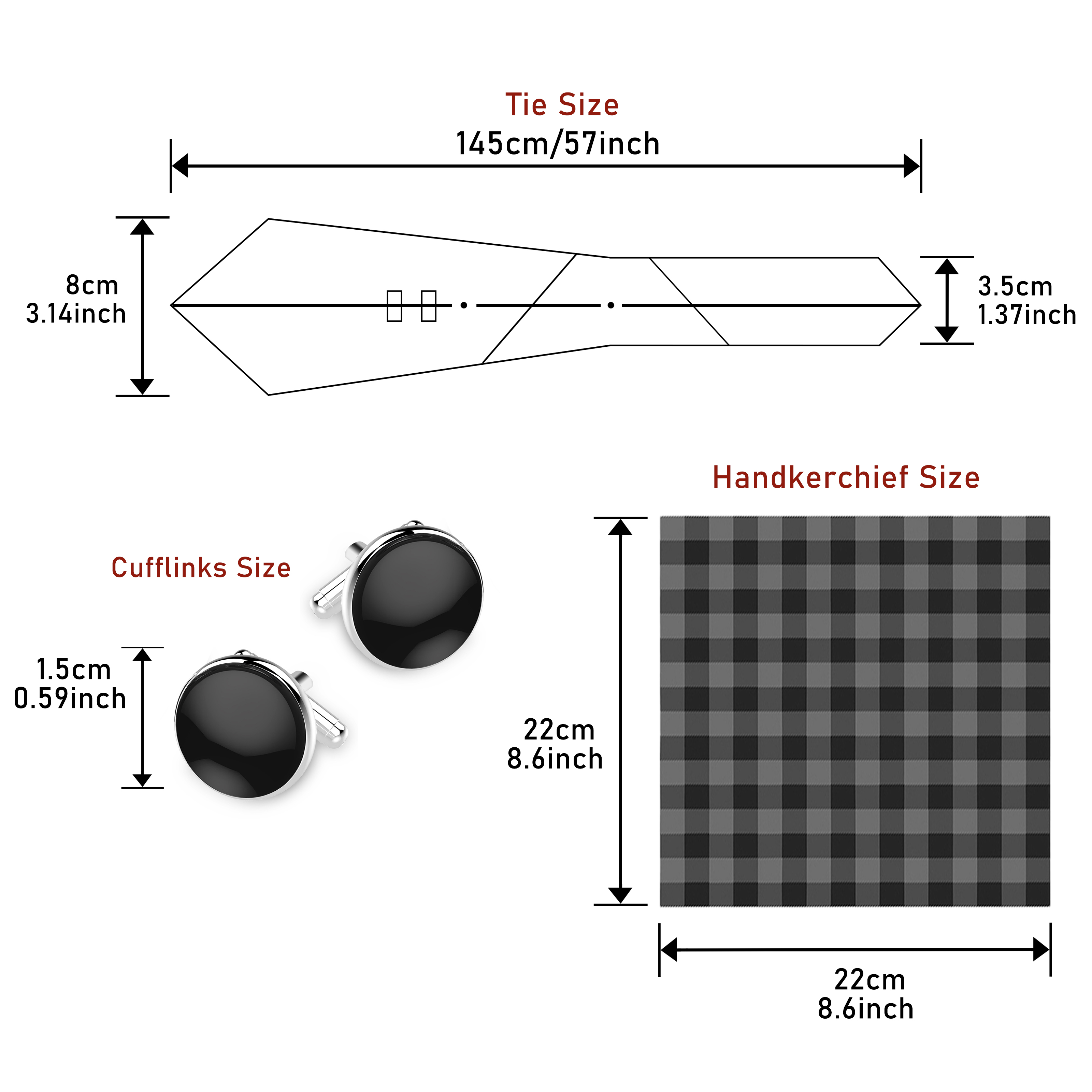 Brand Fashion  8 cm Tie Pocket - đánh giá và giá Men'S Accessories Gift Set Branded